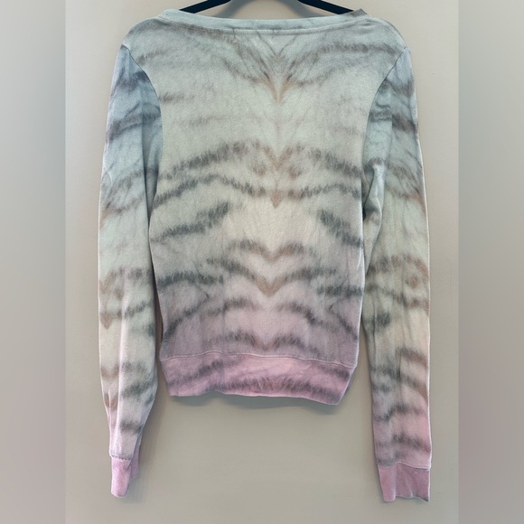 🌈 Rare Wildfox Zebra Print & Rainbow Tie Dye Sweater XS - Picture 3 of 3